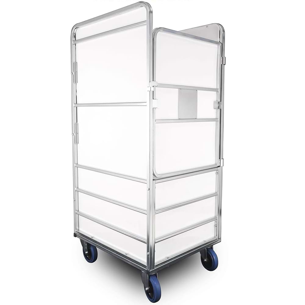 4 Sided Double Door Rigid Roll Container with Liner