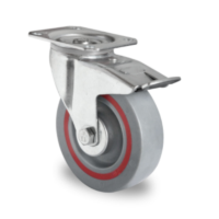 Swivel Brake Sandwich 125mm Castor